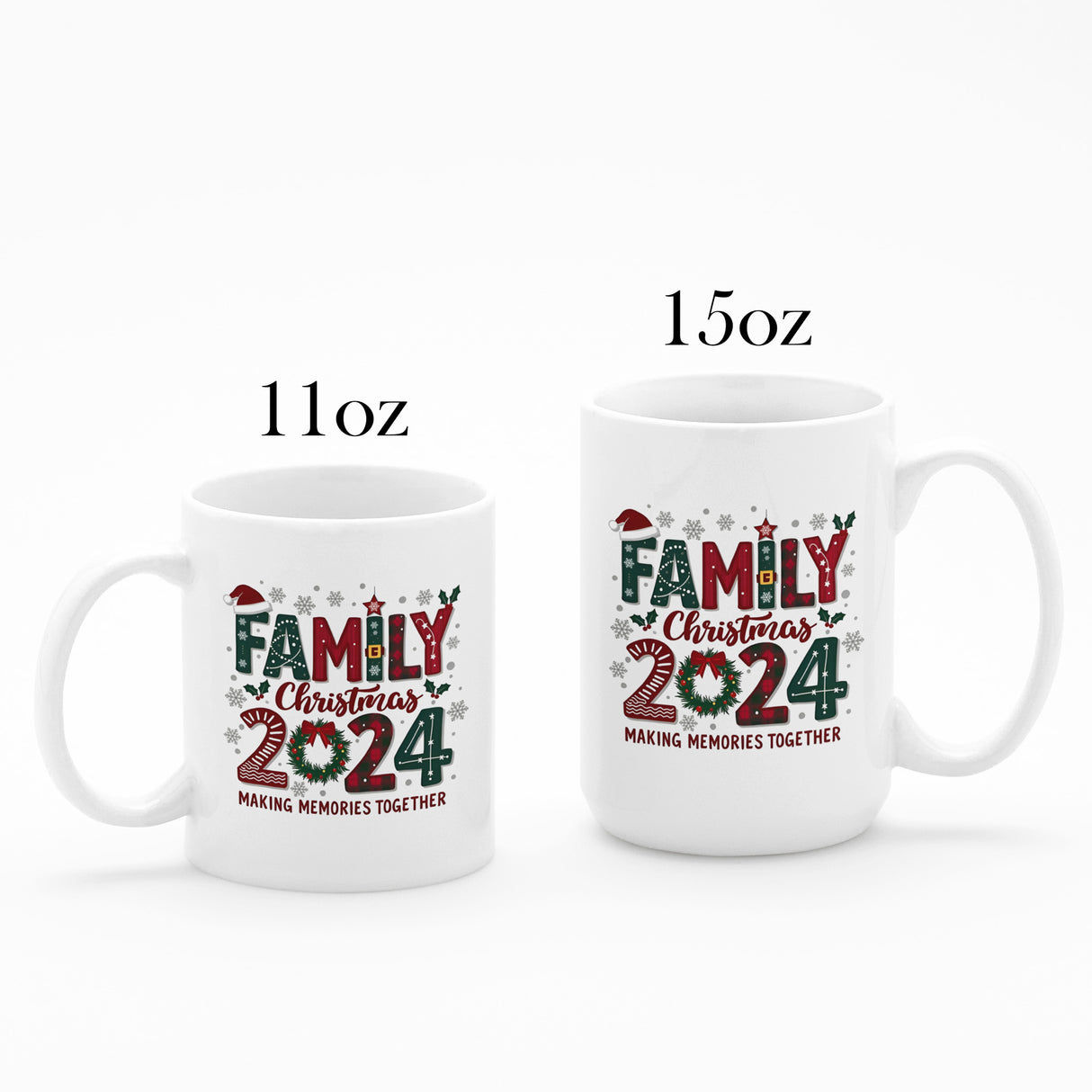 Festive and Colorful Family Christmas Coffee Mugs for the Holidays