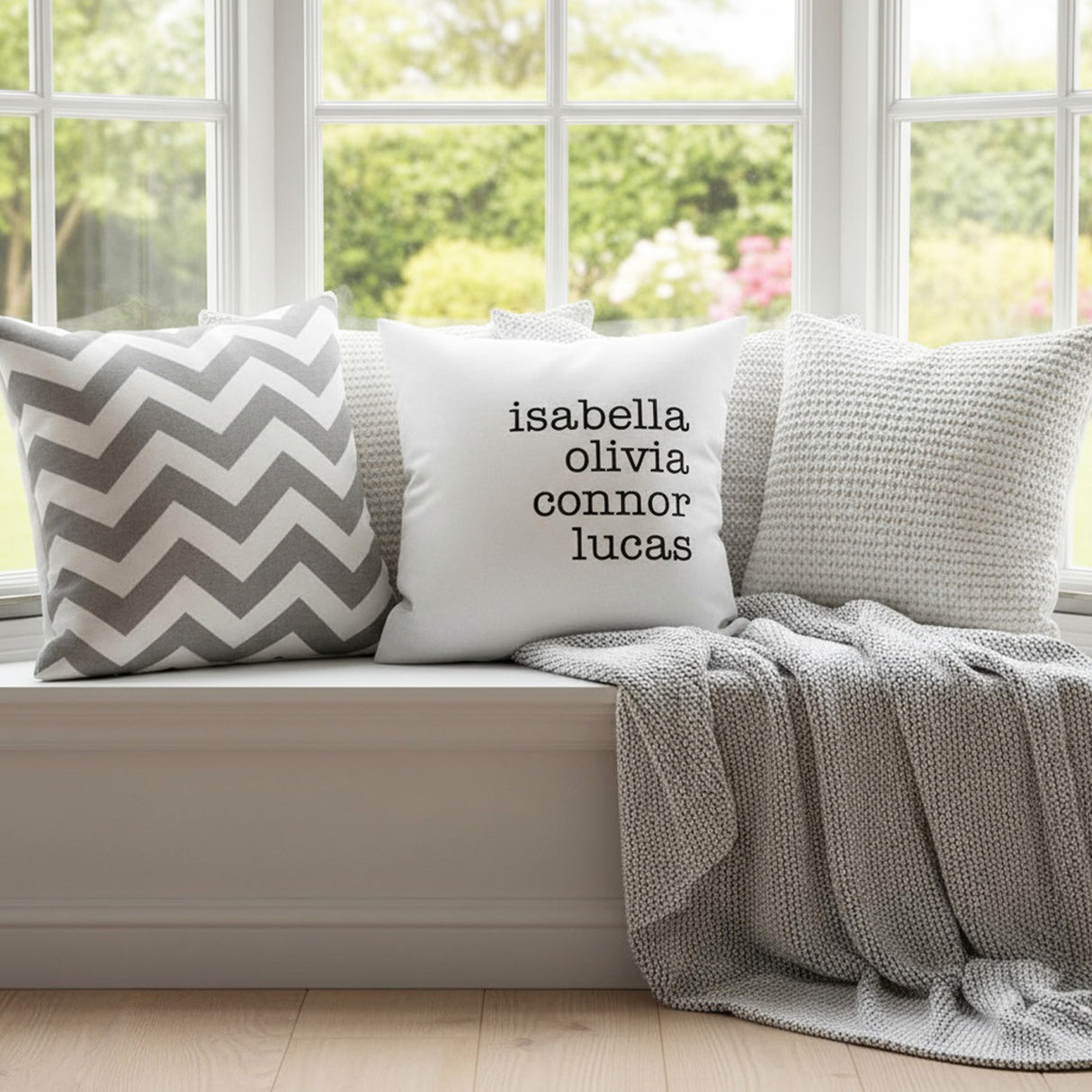 Personalized Throw Pillows with Names for Grandparents and Family