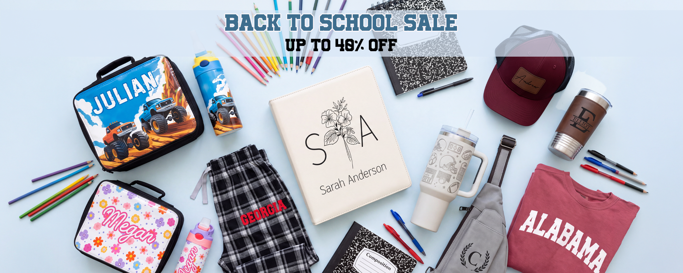 Shop back to school for essentials and supplies. Custom collegewear, journals, lunch kits and more.