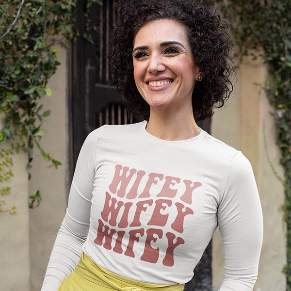 Personalized Wifey T-shirt Sweatshirt & Hoodie - Gifts Are Blue