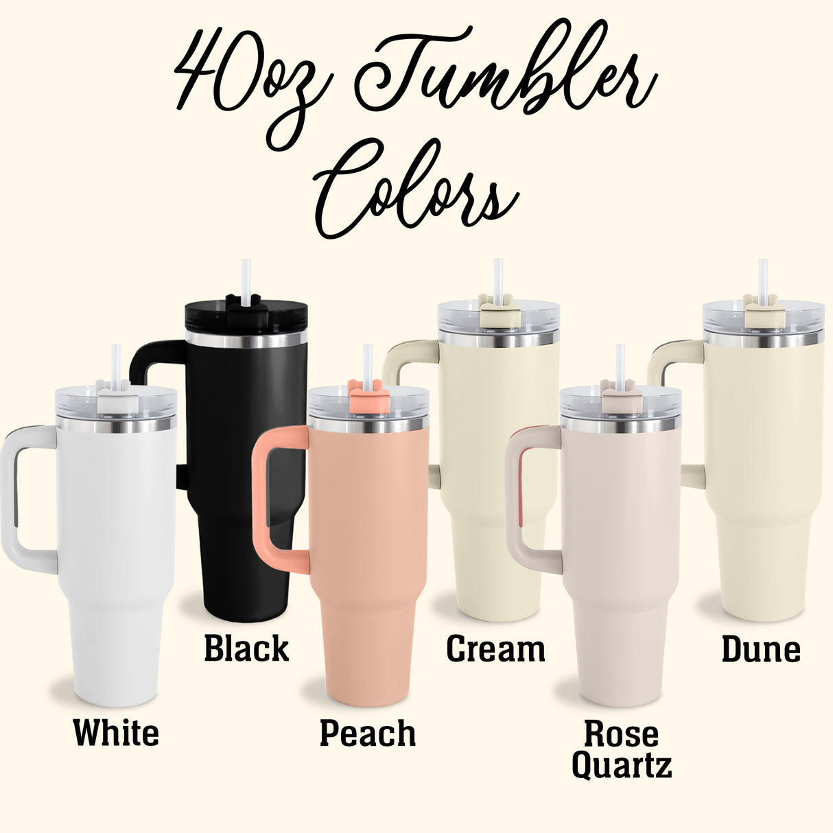 Floral Circle 40oz Custom College Tumbler, Personalized Gifts for College Girls