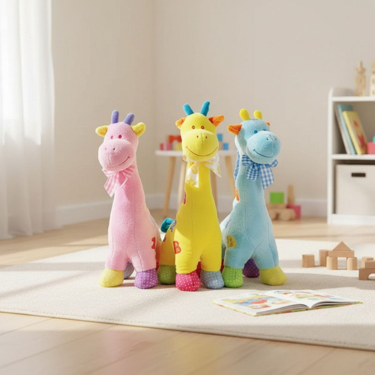 Happy Giraffe Rattle, Baby and Toddler Rattle - Gifts Are Blue