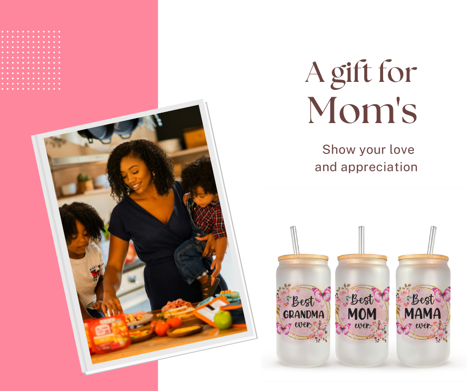 A glass tumbler gift for the best mom, grandma, mama ever. All SKUs.