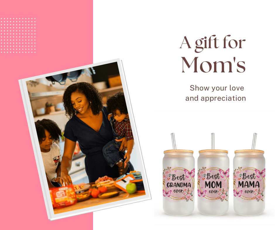 A glass tumbler gift for the best mom, grandma, mama ever. All SKUs.