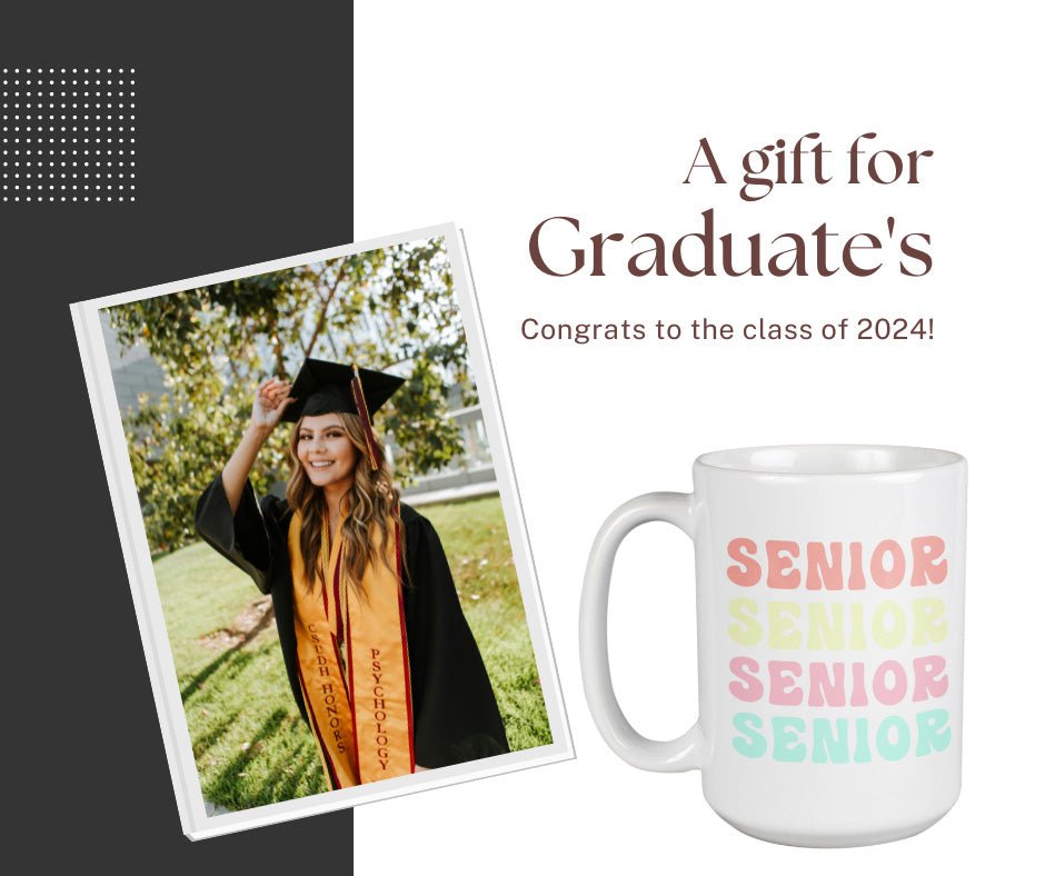 Neon Senior Graduate Coffee Mug for Class of 2025 - Gifts Are Blue
