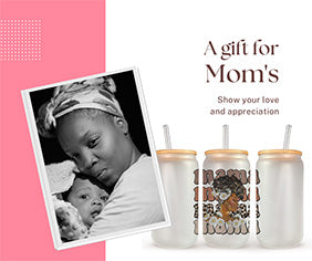 A glass tumbler gift for moms. An Afrocentric motherhood glass tumbler to show love and appreciation. All SKUs.