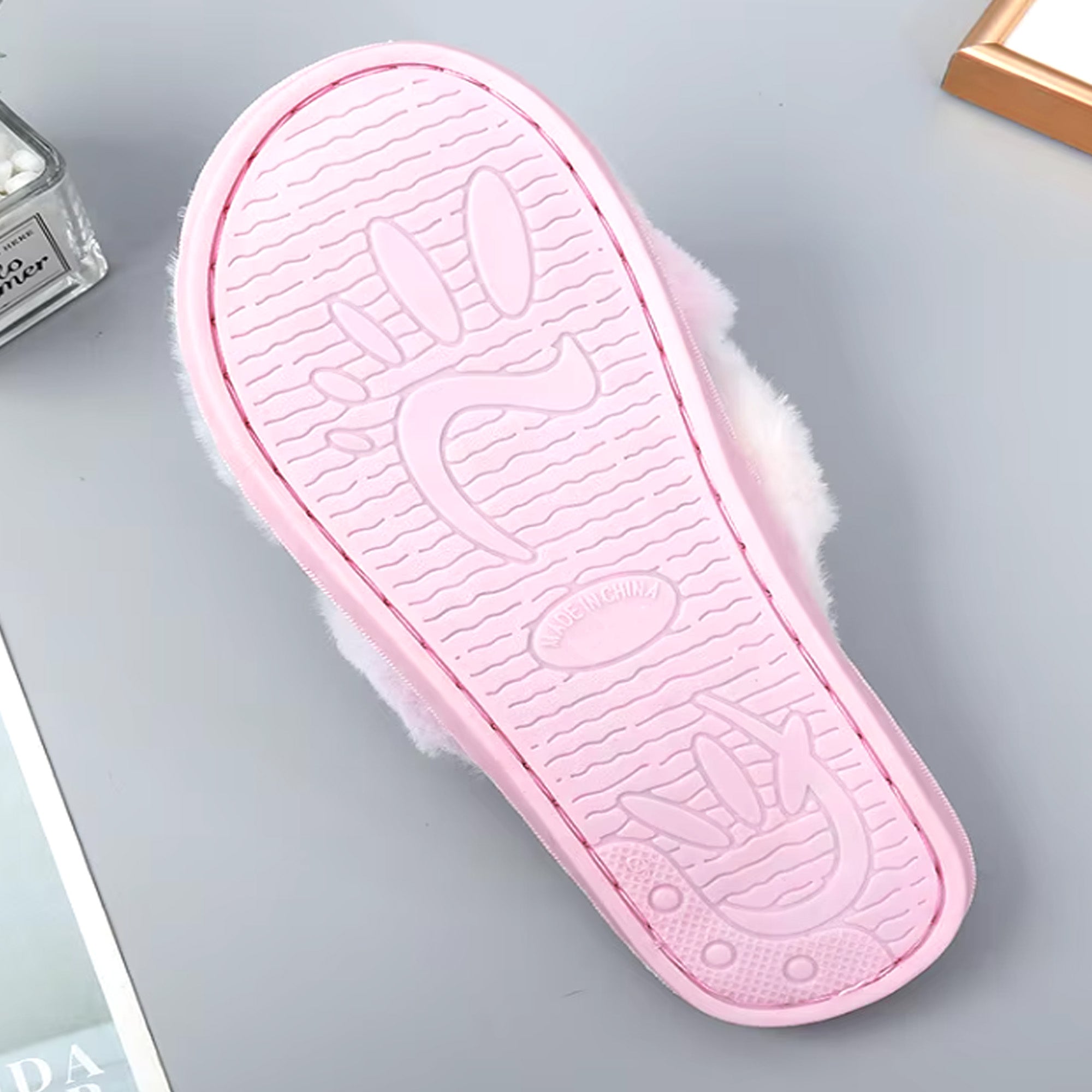 Fluffy birthday slippers with custom text perfect gift for birthday girl and squad.