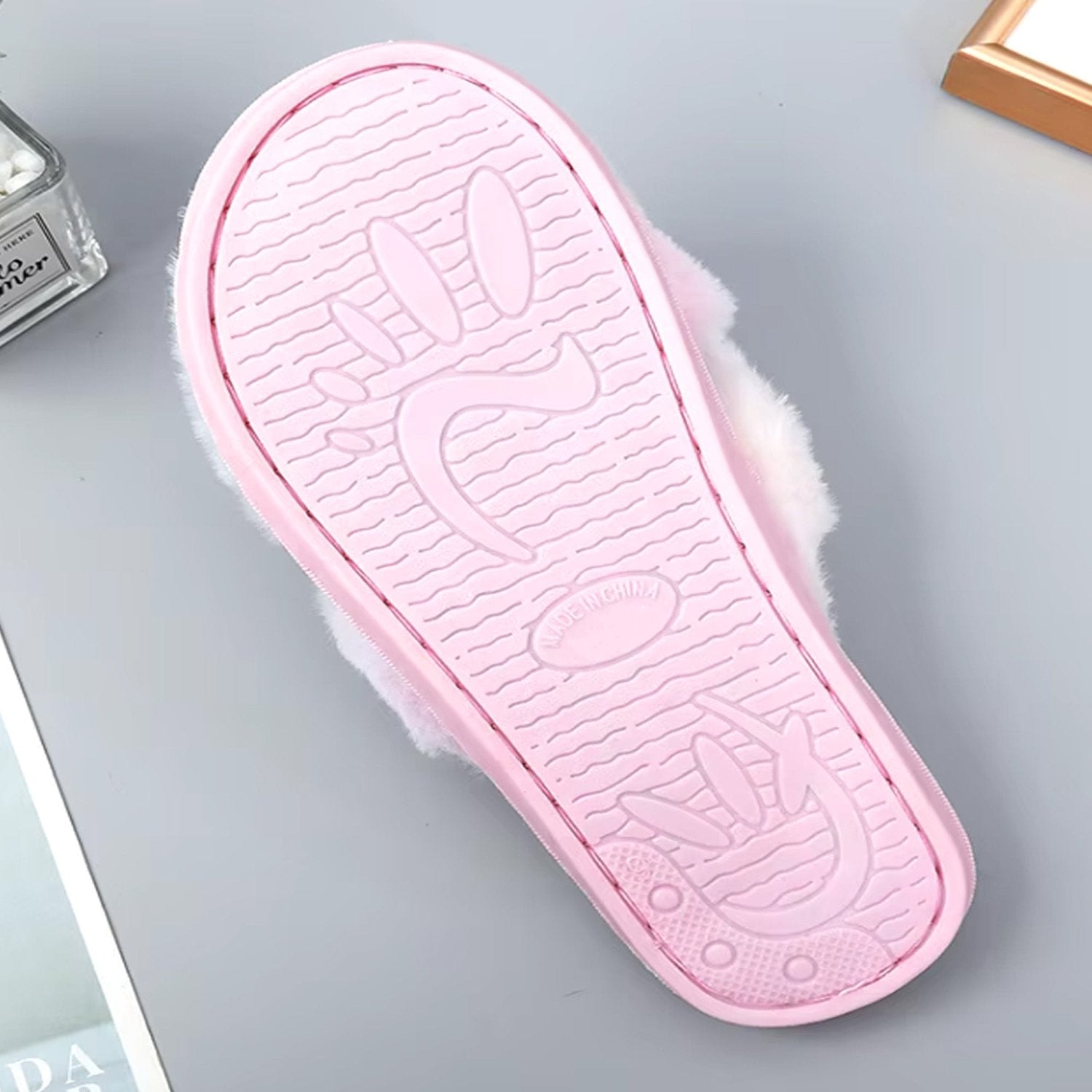 Fluffy birthday slippers with custom text perfect gift for birthday girl and squad.