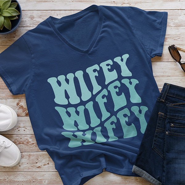 Personalized Wifey T-shirt Sweatshirt & Hoodie - Gifts Are Blue