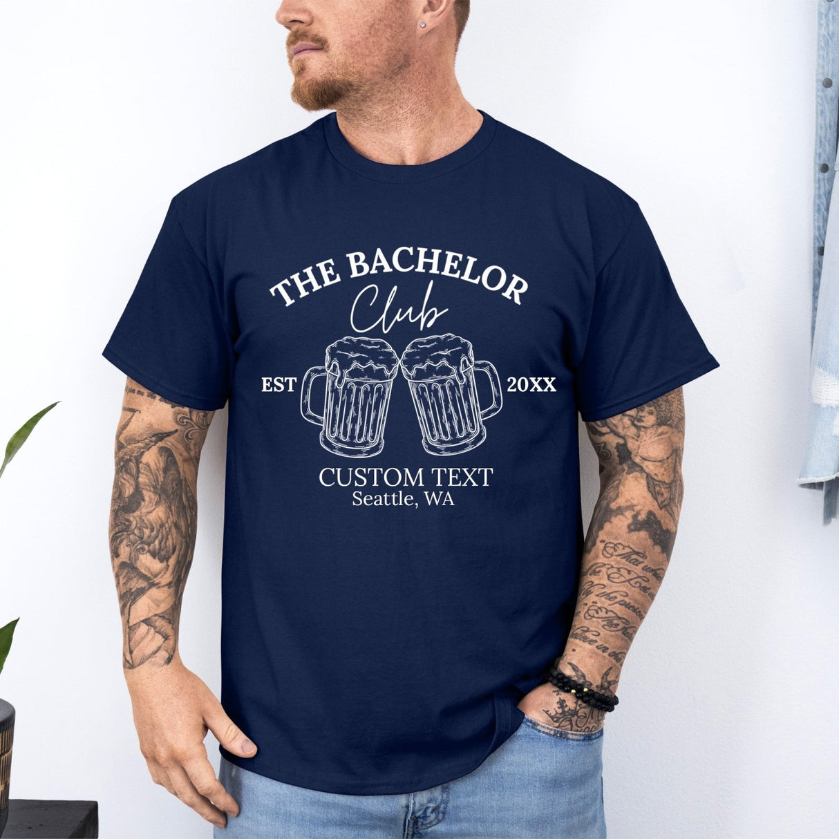 Custom bachelor party shirts for men. custom Funny bachelor party shirt with name, est year and city