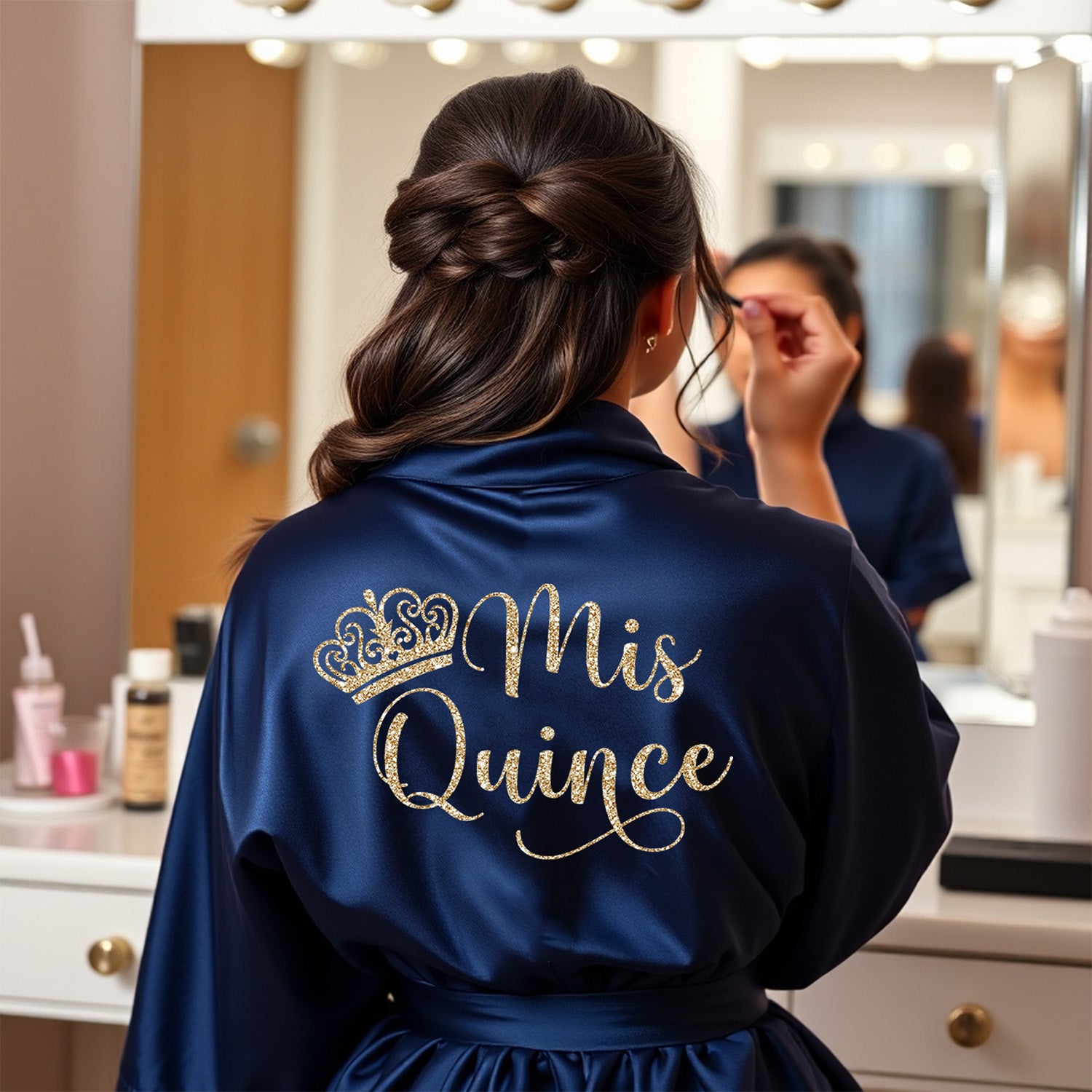 Quinceanera Robe for the Mis Quince Anos. 15th Birthday Girl Robe for getting ready.