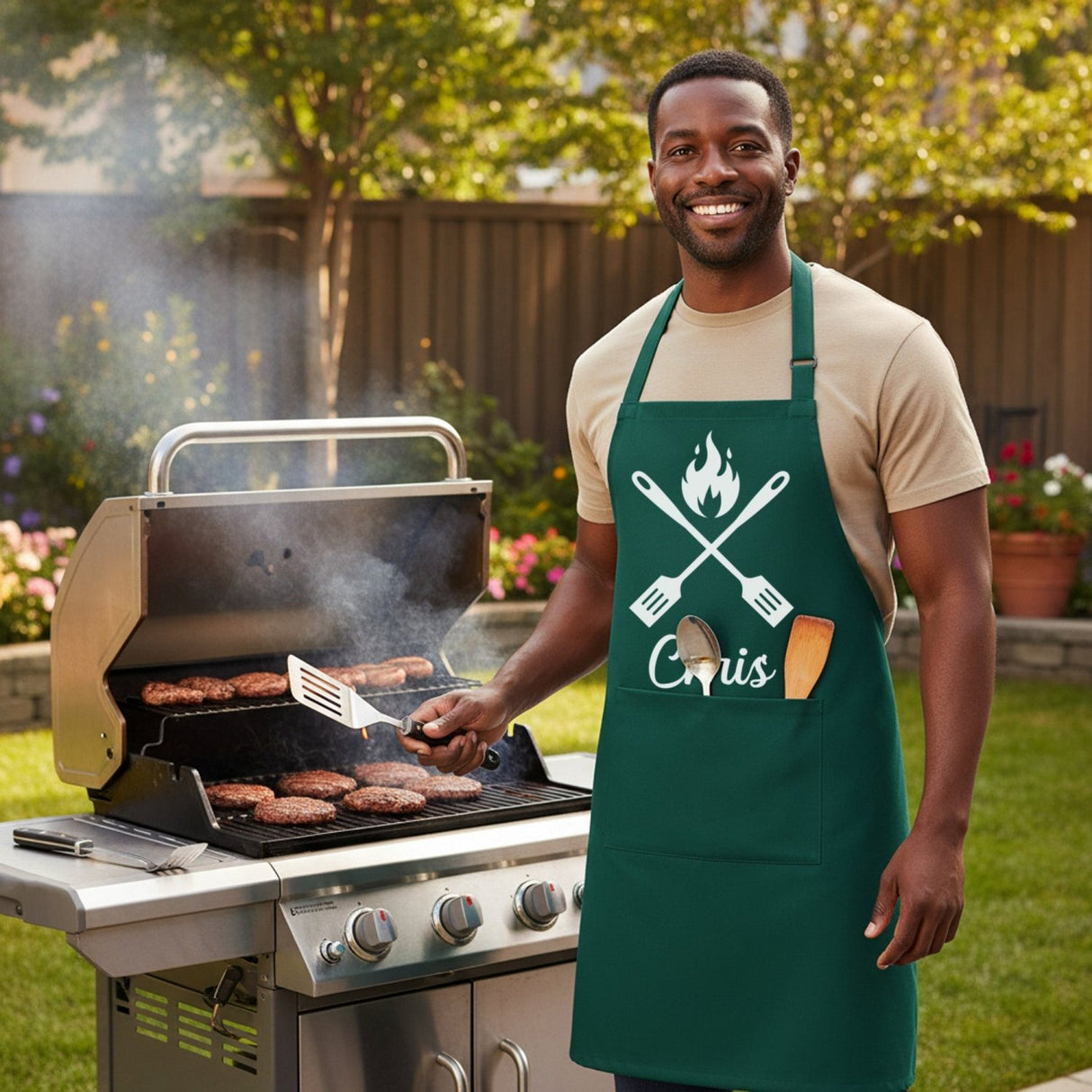 Multi Design Personalized Apron w Pocket, Custom Gifts for Him - Gifts Are Blue
