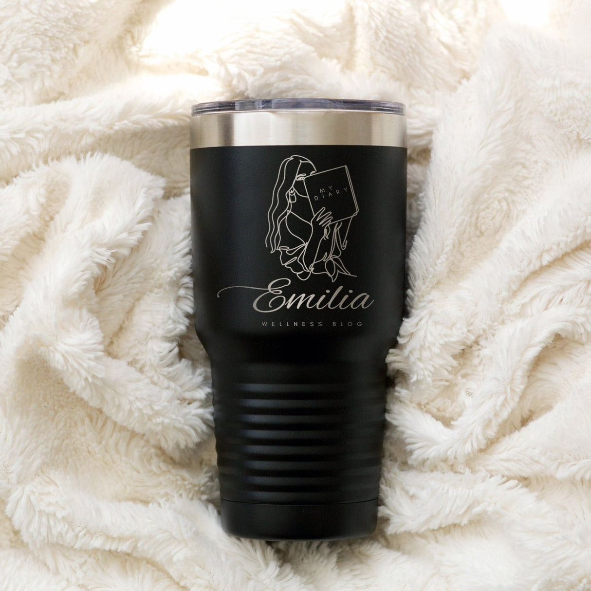 30oz Laser Engraved Custom Coporate Logo Polar Camel Tumblers for Businesses - Gifts Are Blue