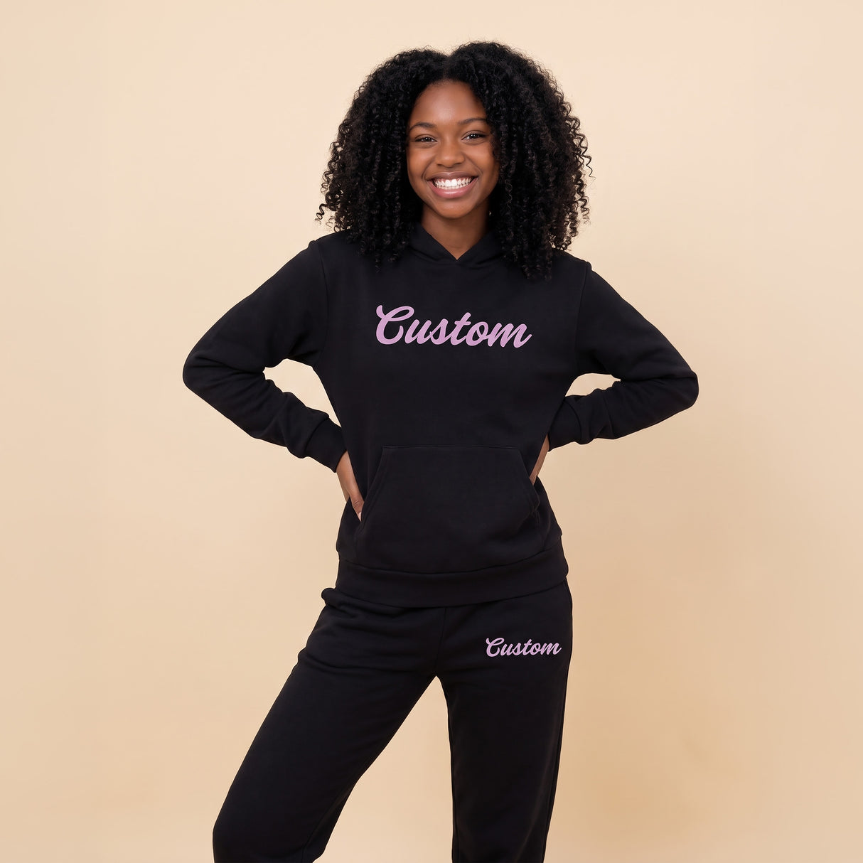 Custom Loungewear Set for Kids to Preteen, Toddler Hoodie no Drawstrings