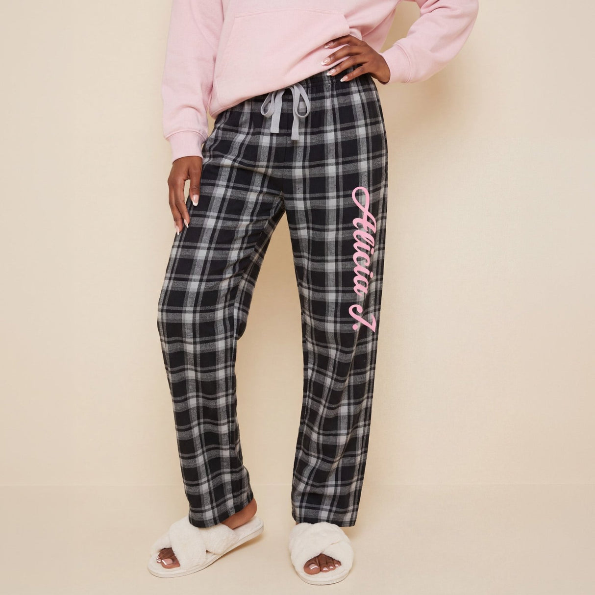 Custom College Pajama Pants for Women, Personalized PJ Pants for College Students - Gifts Are Blue