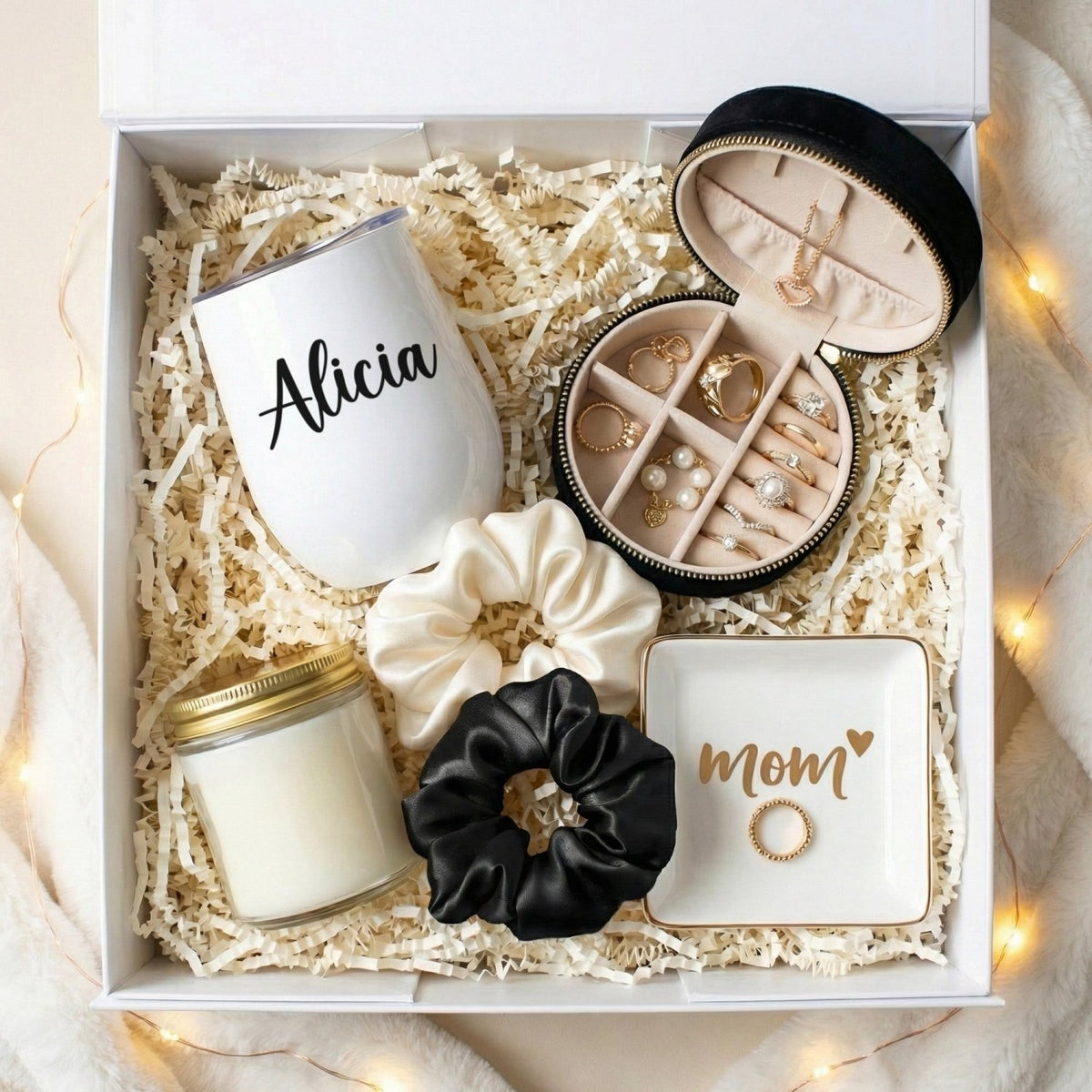 Lovely Bundle Set - Personalized Gift Box for Mom - Gifts Are Blue