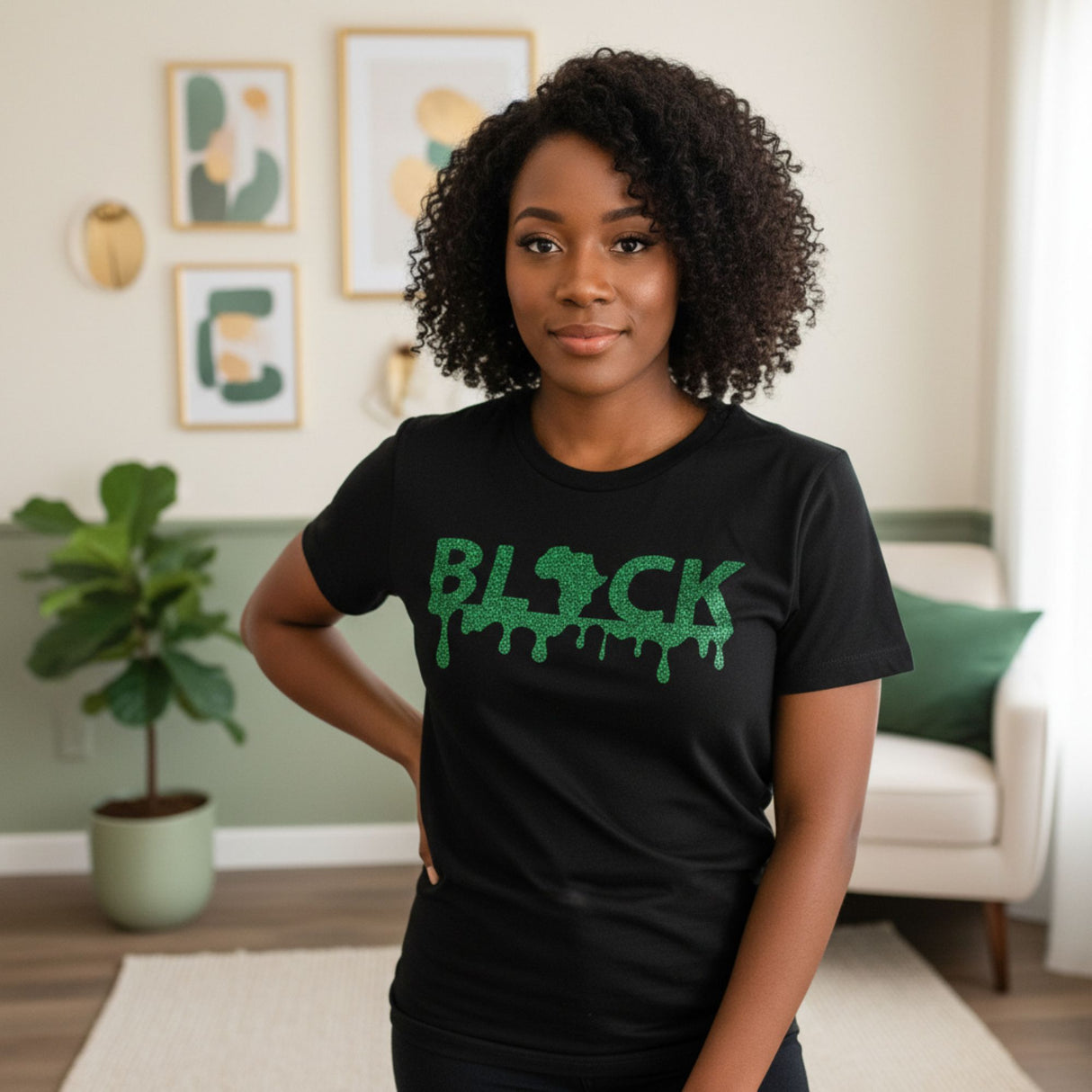 Empowering Black Africa Map Inspirational Shirts for Black History Month