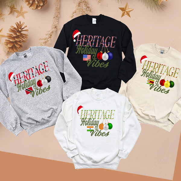 Christmas shirts for men, wome and youth featuring your custom country colors. A great alternative to the Ugly Sweater. all SKUs