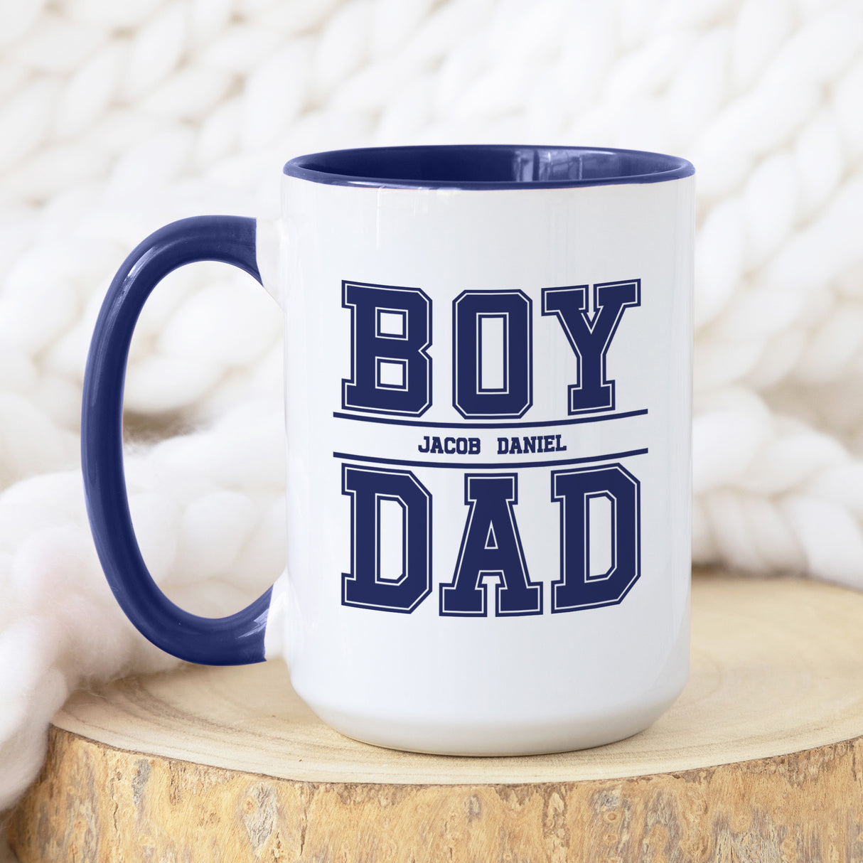 Personalized Coffee Mug for Boy Dad, Custom Fathers Day Gift with Kids Names, Gift for Dad