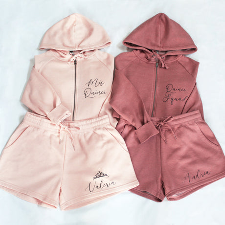 Quinceanera cute sets. Personalized quince pajamas.