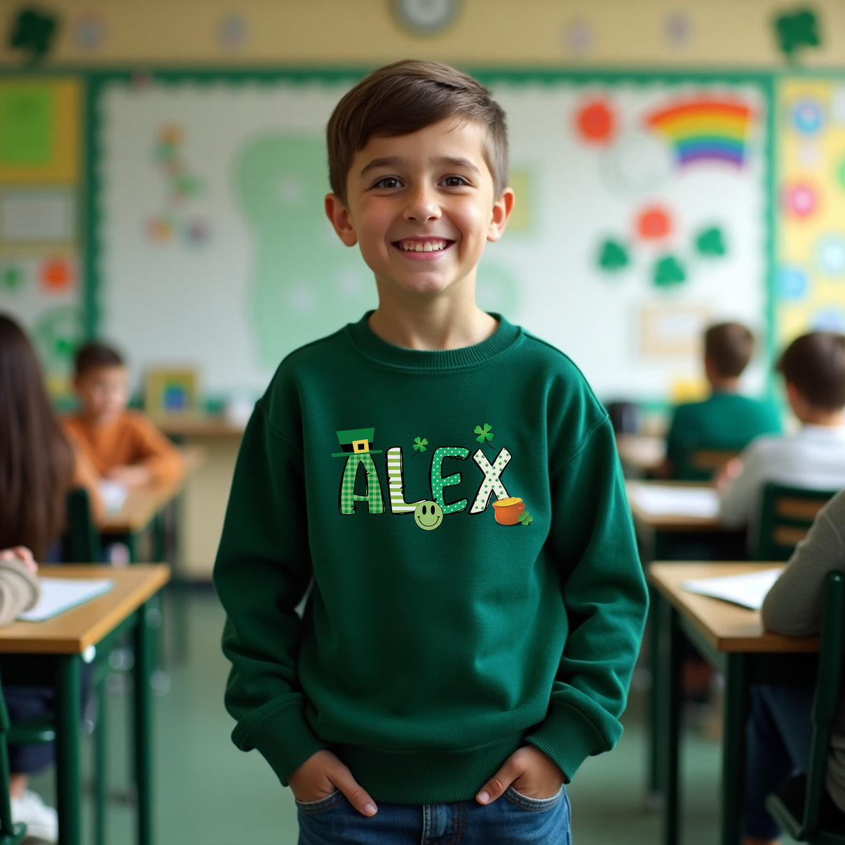 Boys St Patricks day sweater. Sweatshirts for boys.