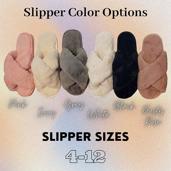 Cute Personalized Fluffy Quinceanera Slippers with Name and Design