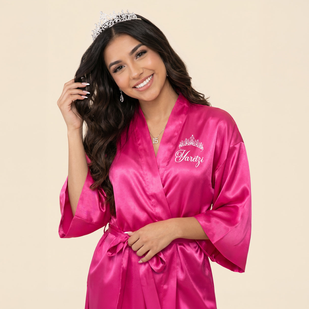 Classic Princess Quince Robe Personalized, Quinceanera Gift