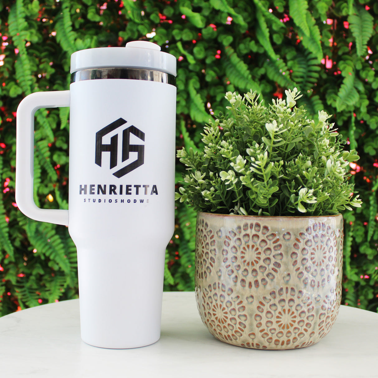 Custom 40oz Black Plated Business Logo Tumblers for Corporate and Small Businesses