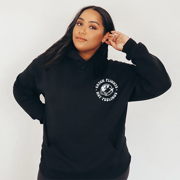 Funny Anti Valentines Day Catch Flights Not Feelings Hoodies - Gifts Are Blue