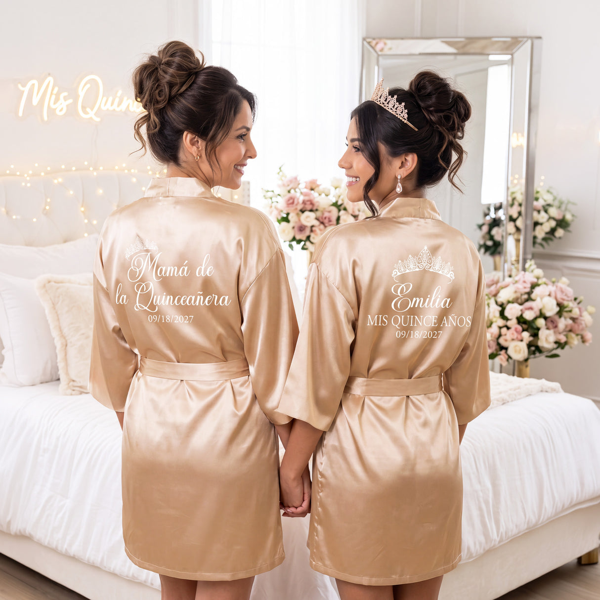 Classic Princess Quince Robe Personalized, Quinceanera Gift