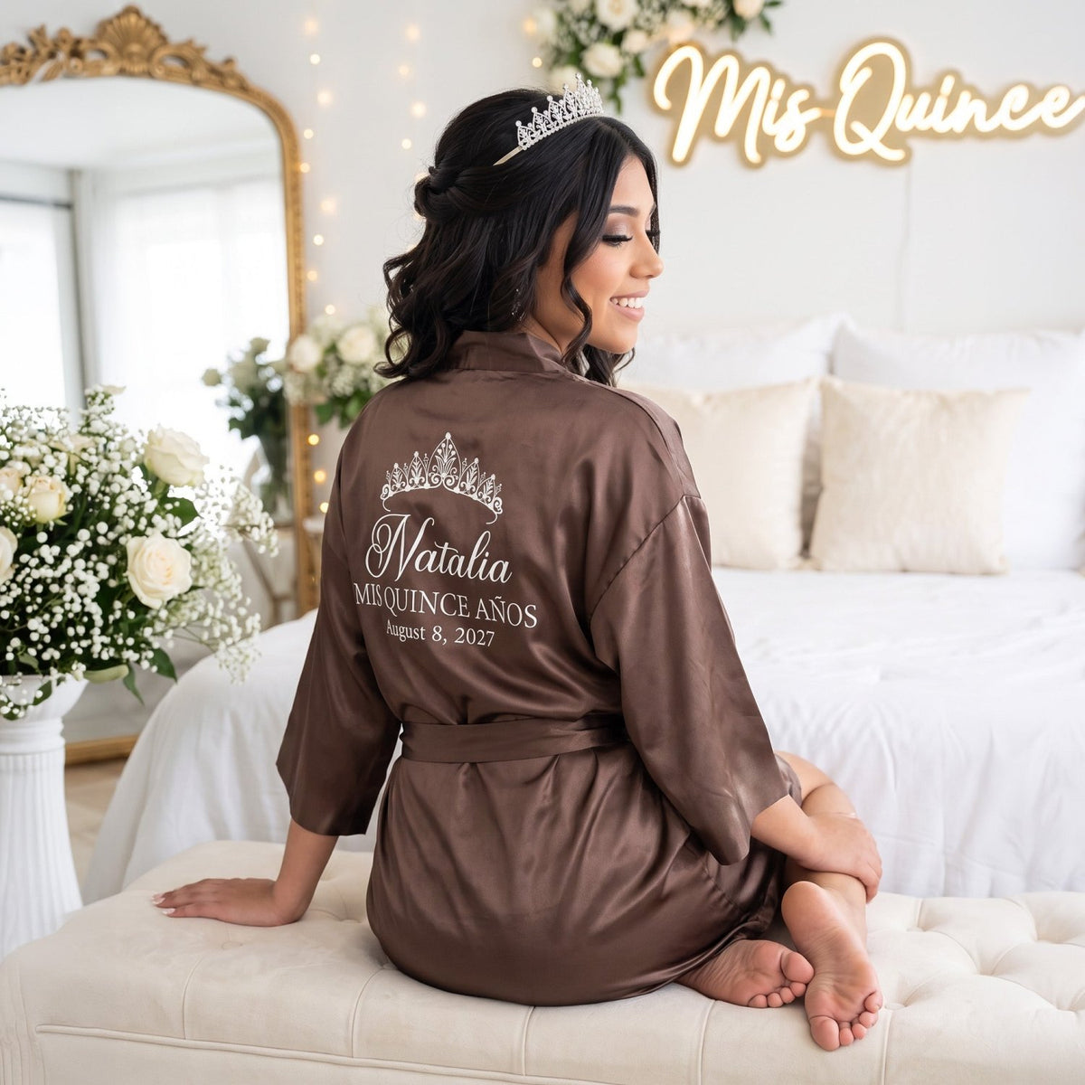 Classic Princess Quinceanera Robe Personalized, Quince Gift - Gifts Are Blue