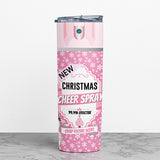 20 oz Christmas Cheer Spray Tumbler for the Holidays - Straw and Lid Included