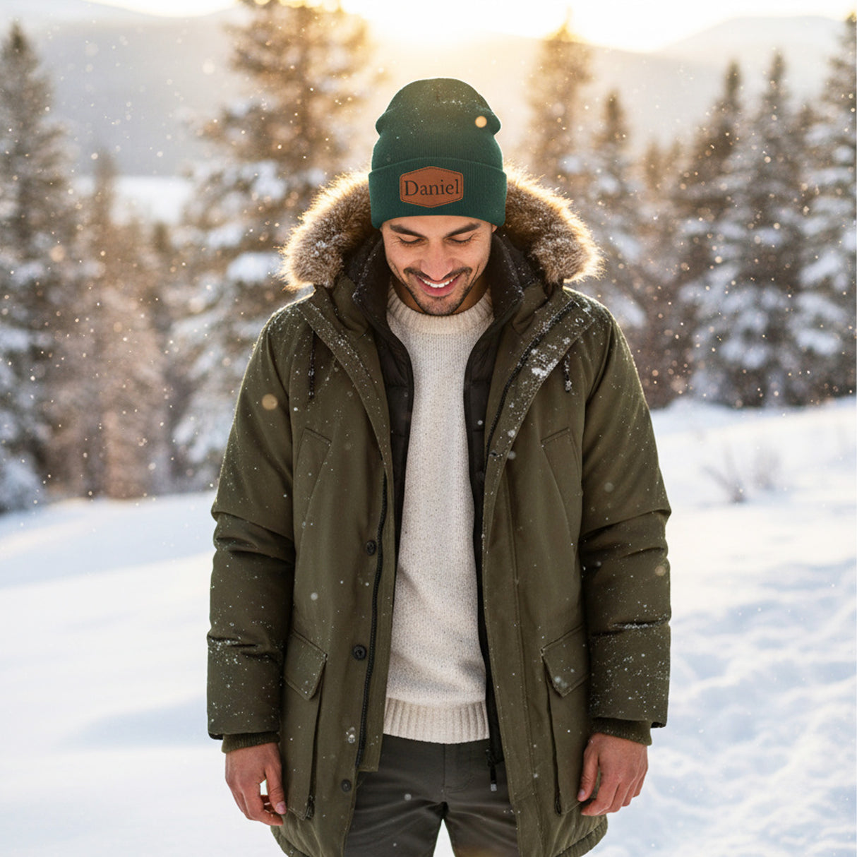 Cuffed Personalized Beanies for Adults with Name, Custom Gifts for Her and Him