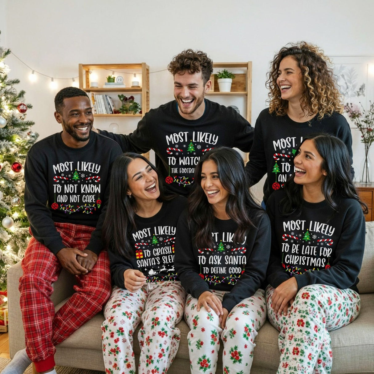 Funny Most Likely to Christmas Shirts for Family, Kids, Friends and Groups - Gifts Are Blue