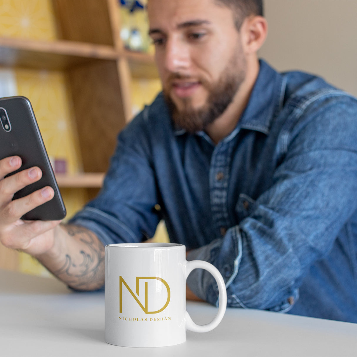 Custom Company Coffee Mug with Business Logo Size 11oz and 15oz