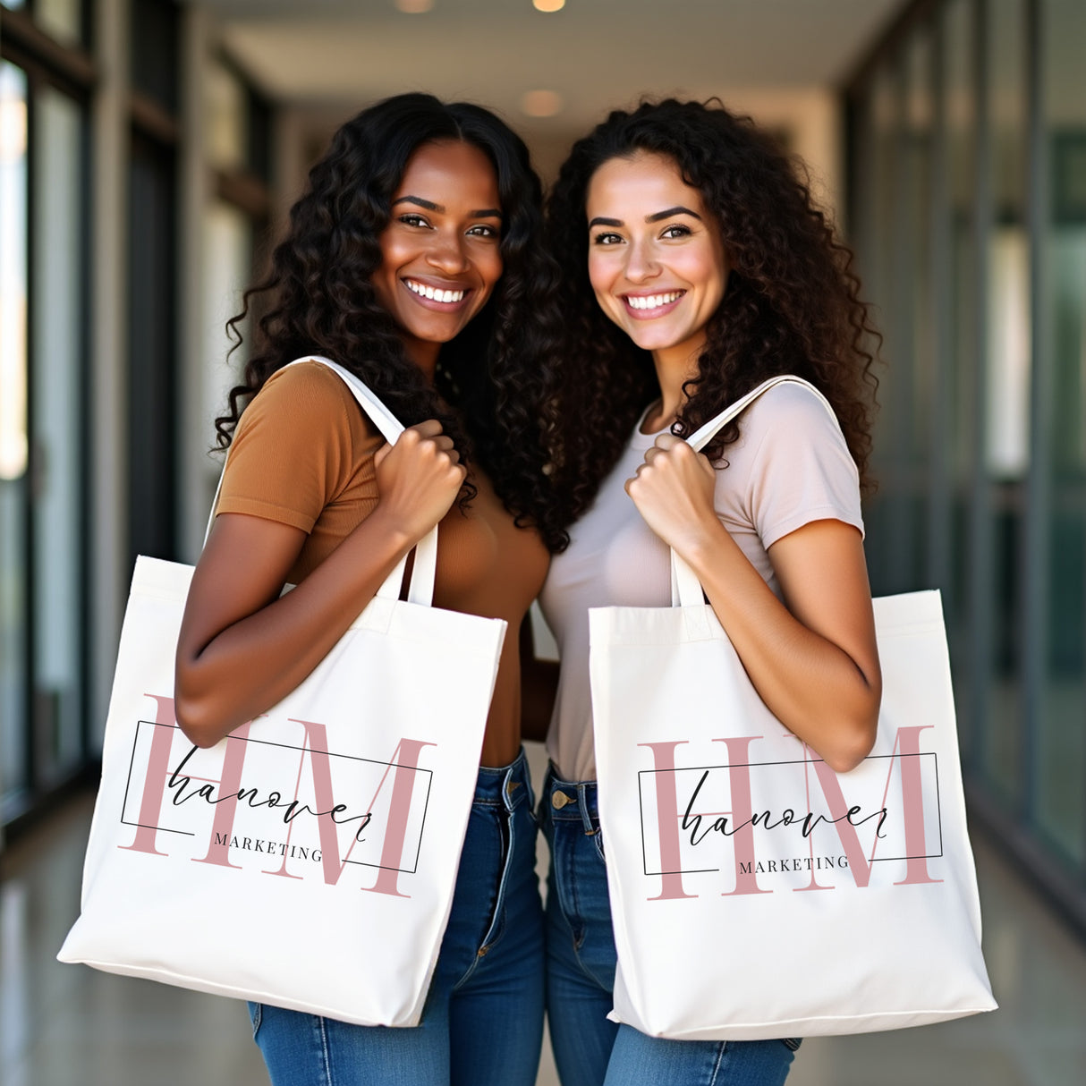 Company logo tote bag. Tote ba for small business owners.