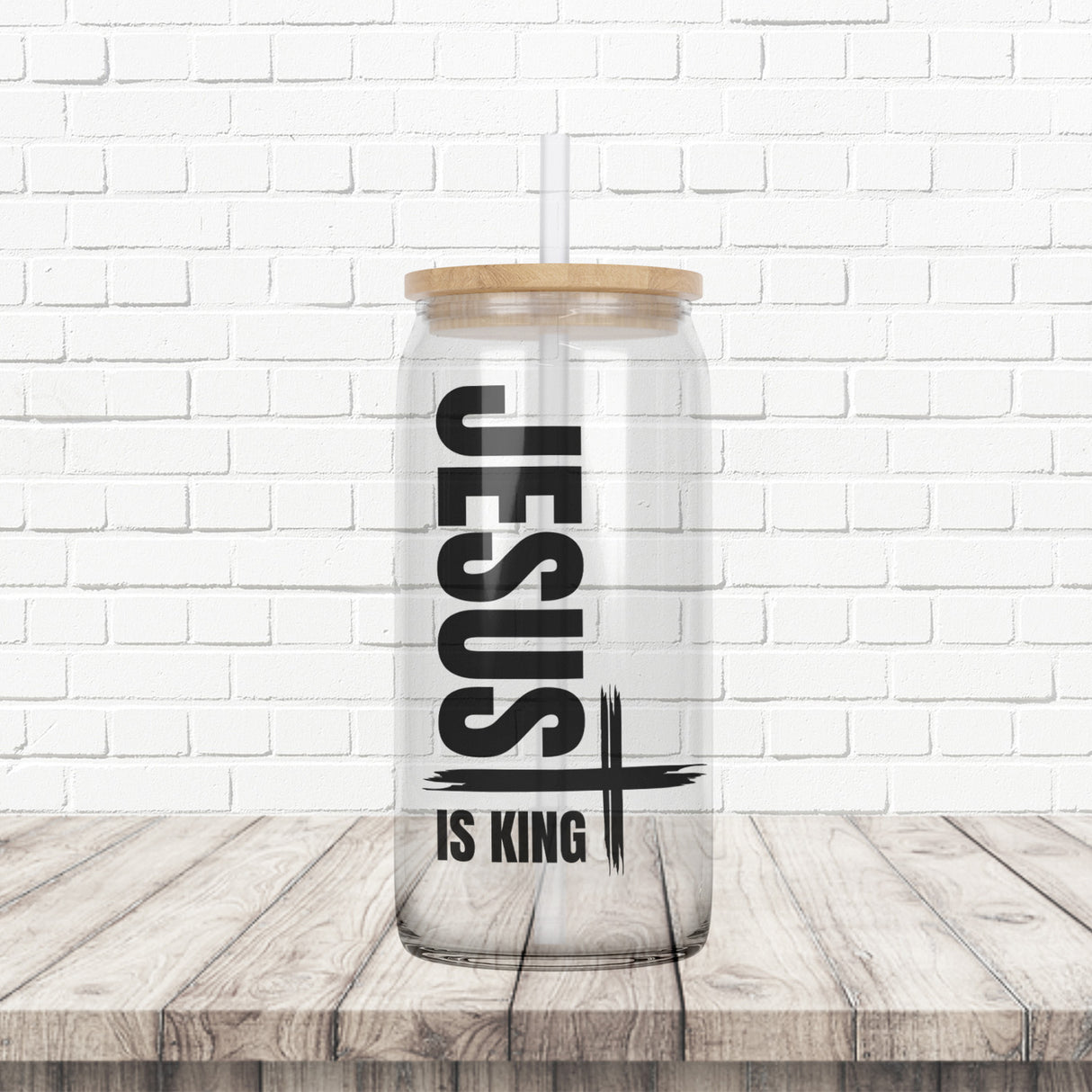 Jesus is King glass tumblers. Christian gifts under $20.