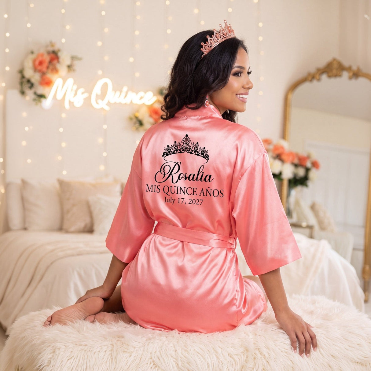 Classic Princess Quinceanera Robe Personalized, Quince Gift - Gifts Are Blue