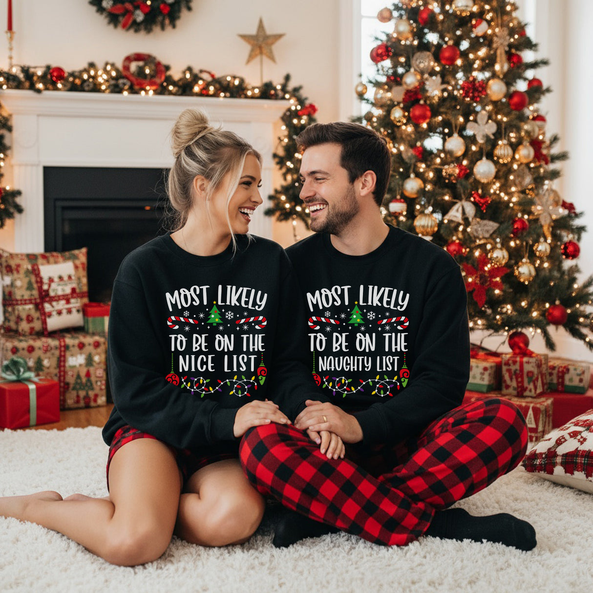 Funny Most Likely to Christmas Shirts for Family, Kids, Friends and Groups