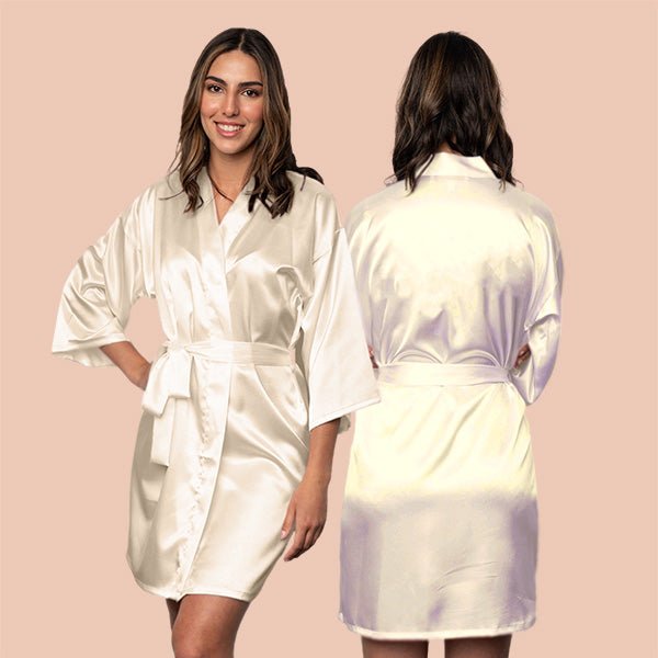 Heart Template Personalized Getting Ready Robes for Women and Girls - Gifts Are Blue