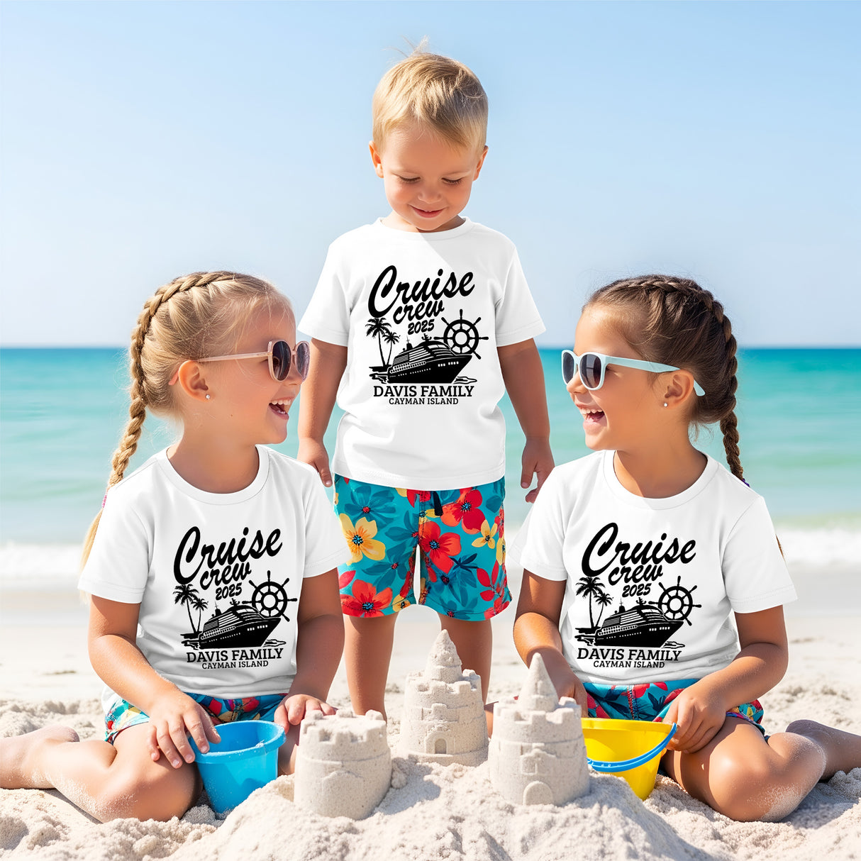 Custom matching shirts for family cruise vacation, and beach family photos. Gift for family.