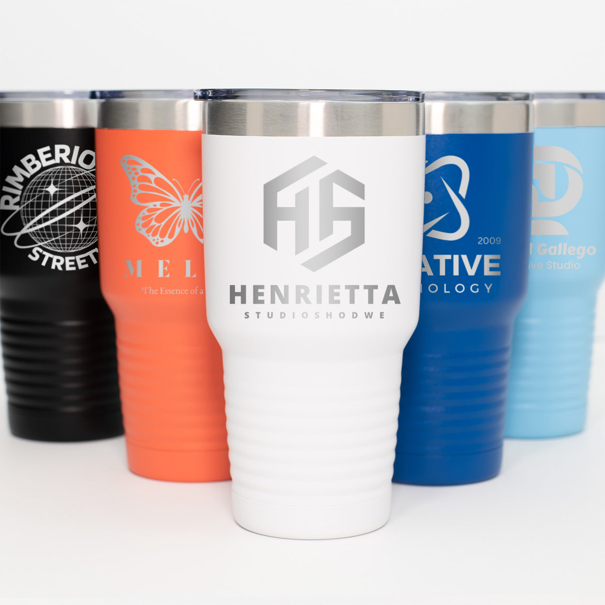 30oz Laser Engraved Custom Coporate Logo Polar Camel Tumblers for Businesses
