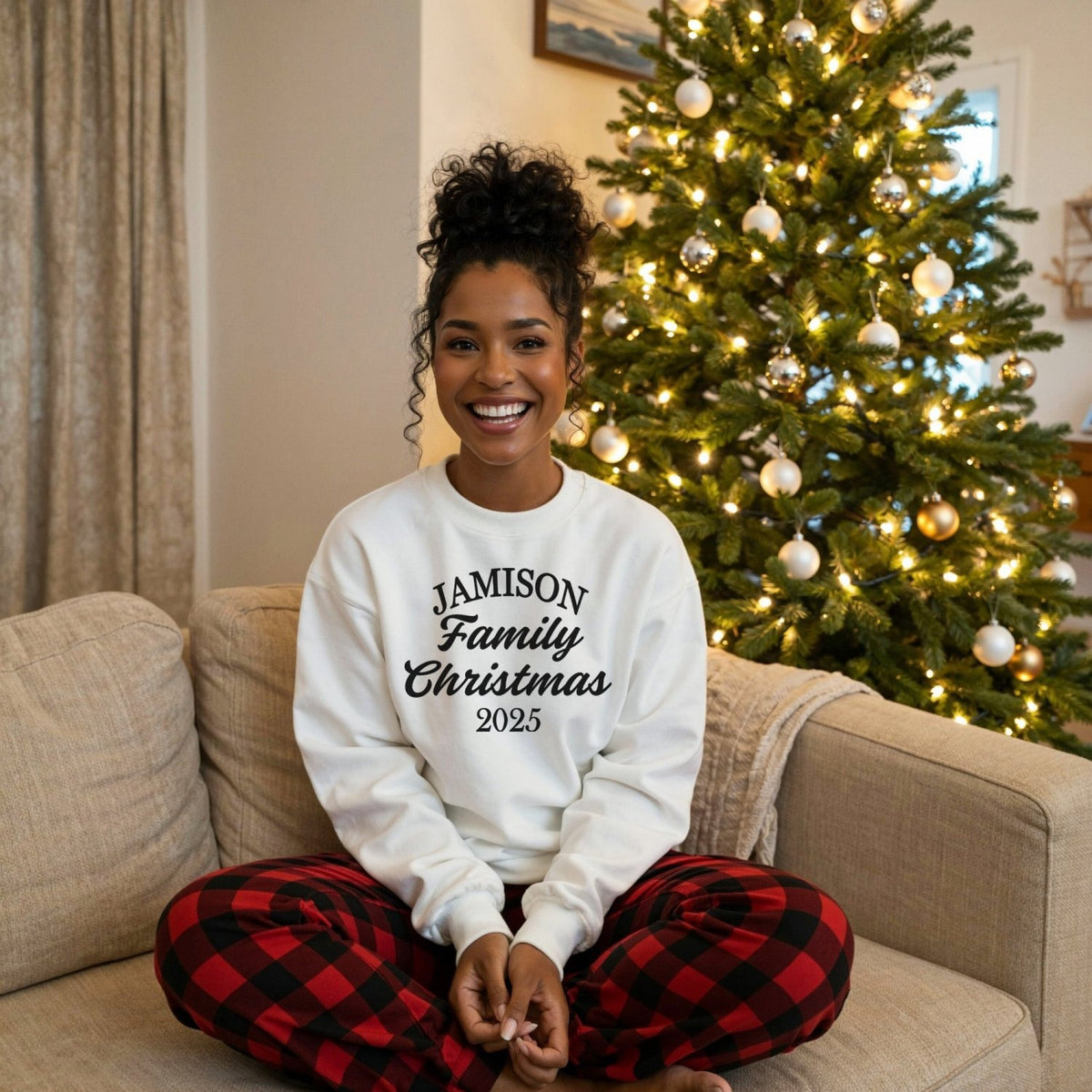 Classic Matching Family Christmas Pajamas Set for Kids and Adults - Gifts Are Blue