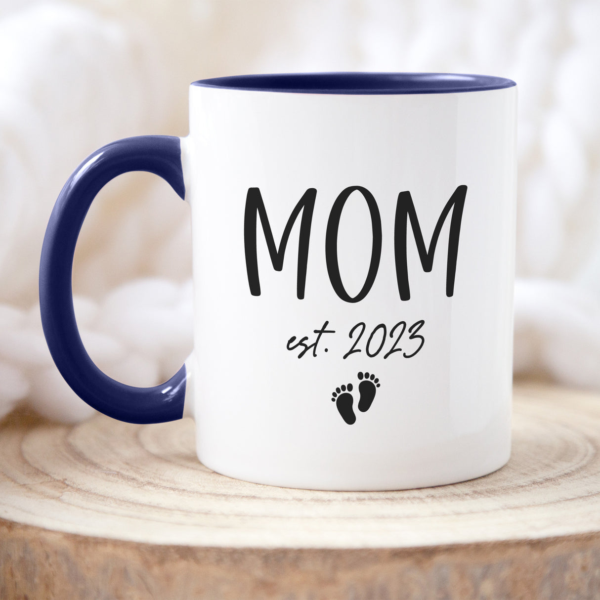 Personalized baby feet coffee mug, custom baby shower gift for new mom. Sentimental Mother’s Day or Birthday gift for her.