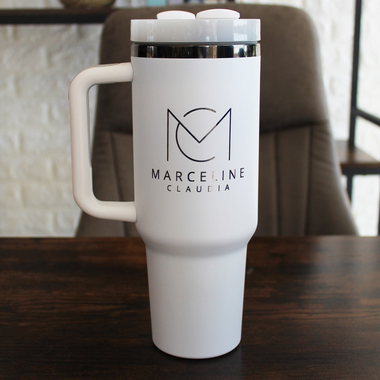 Custom 40oz Black Plated Business Logo Tumblers for Corporate and Small Businesses