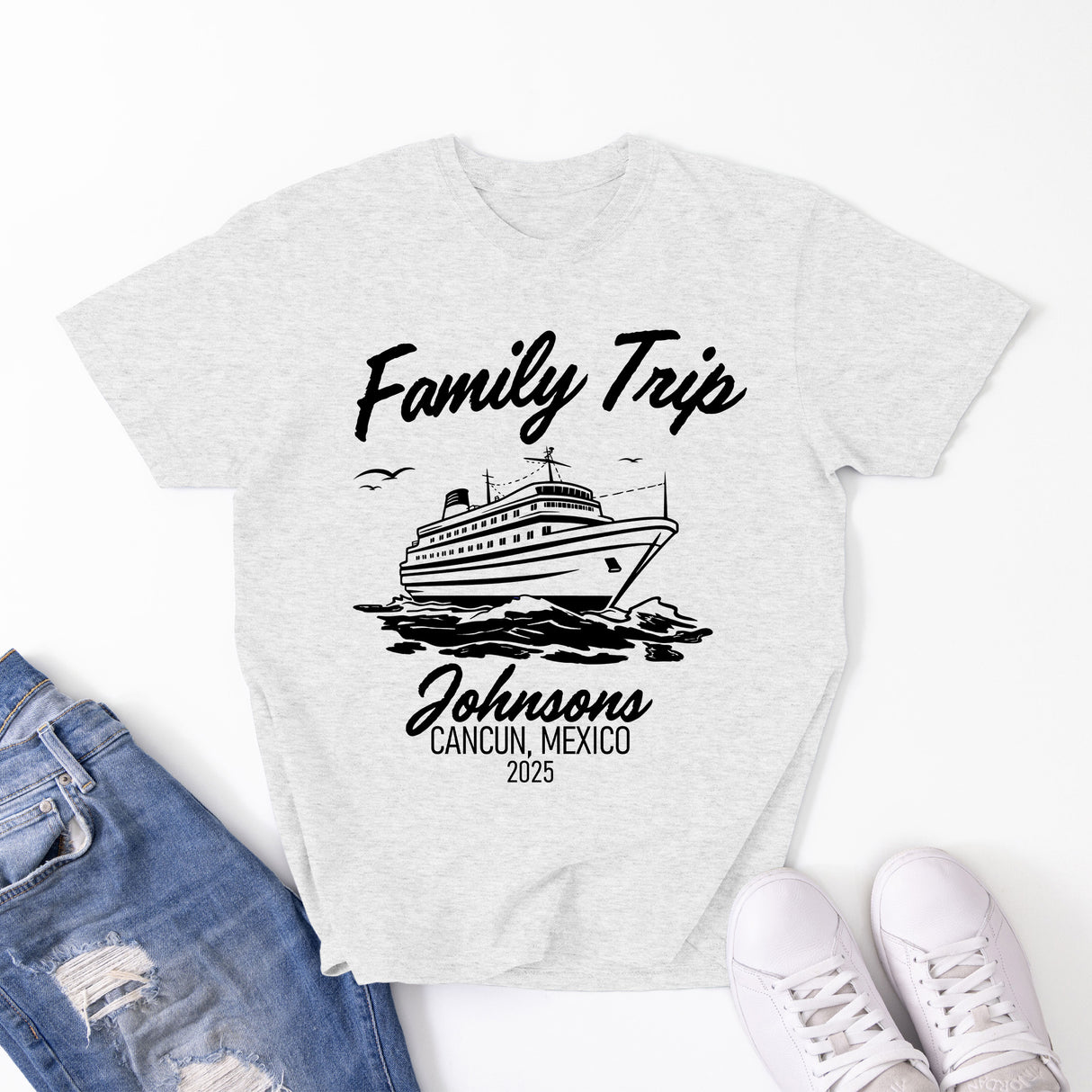 Custom cruise shirts perfect for family trips with matching vacation tees and for couples and groups.