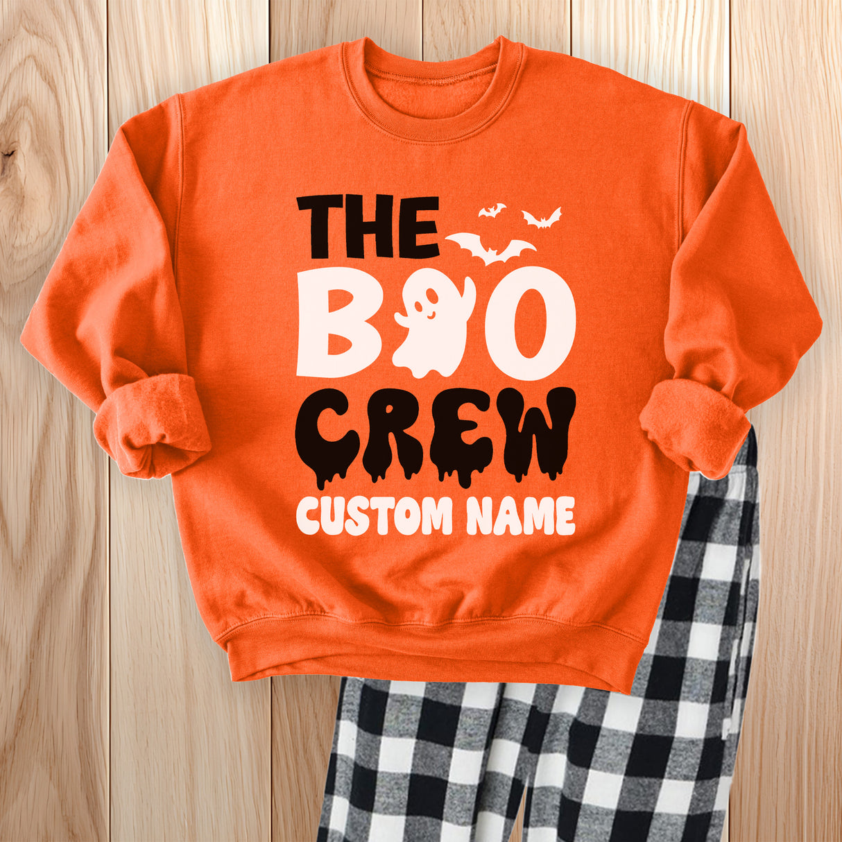 Halloween pajama set personalized with first or last name for family, friends, kids and adults.