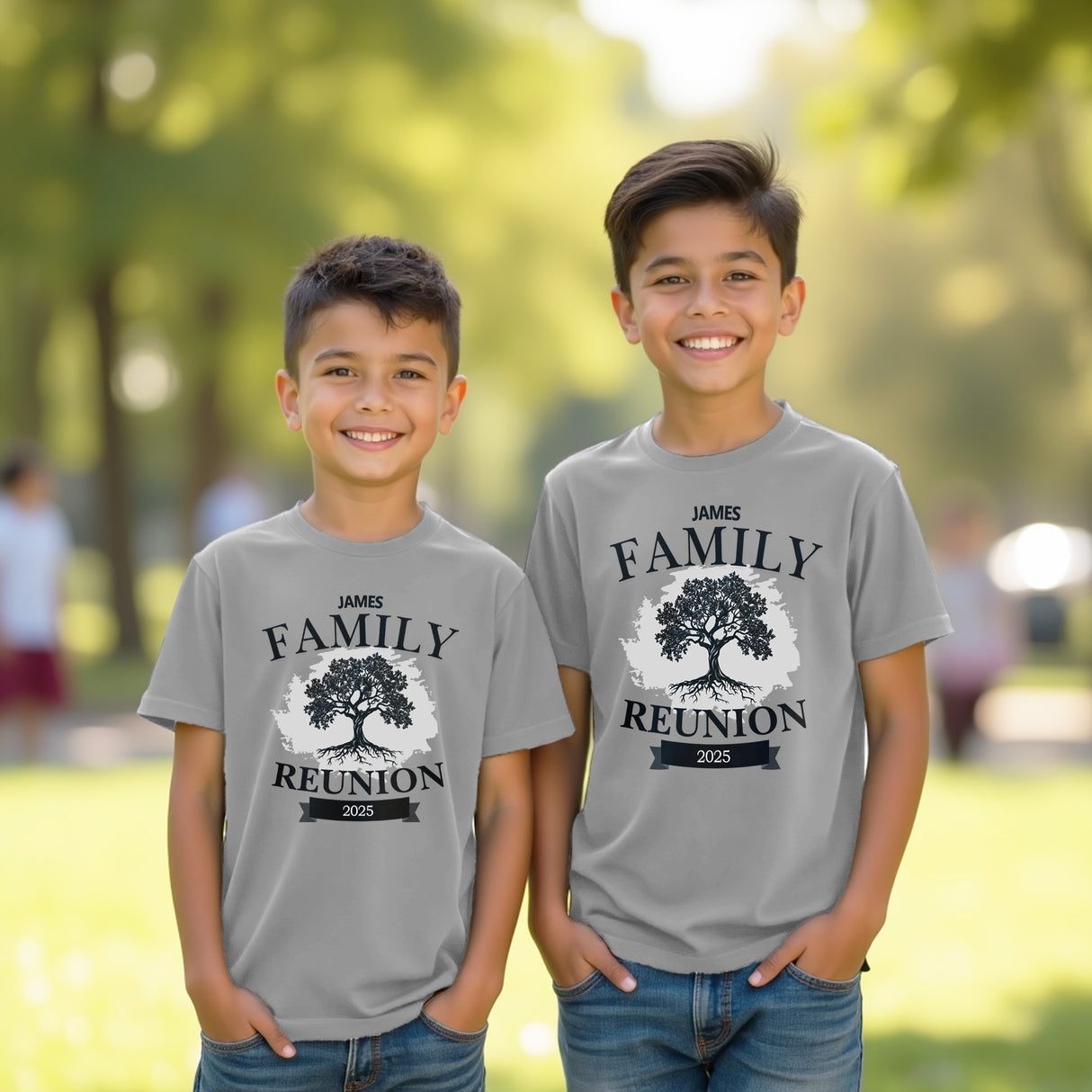 Personalized family reunion shirts for family events and gatherings. Custom matching shirts for groups.