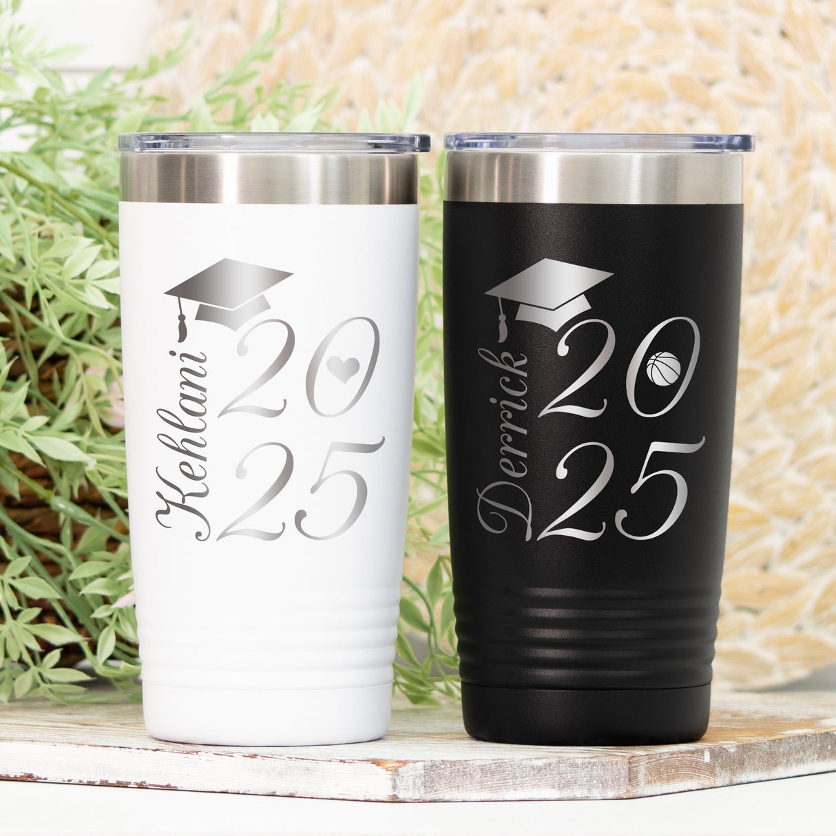 Perfect personalized graduation gift for students finishing high school or college in 2025, with name and year included.