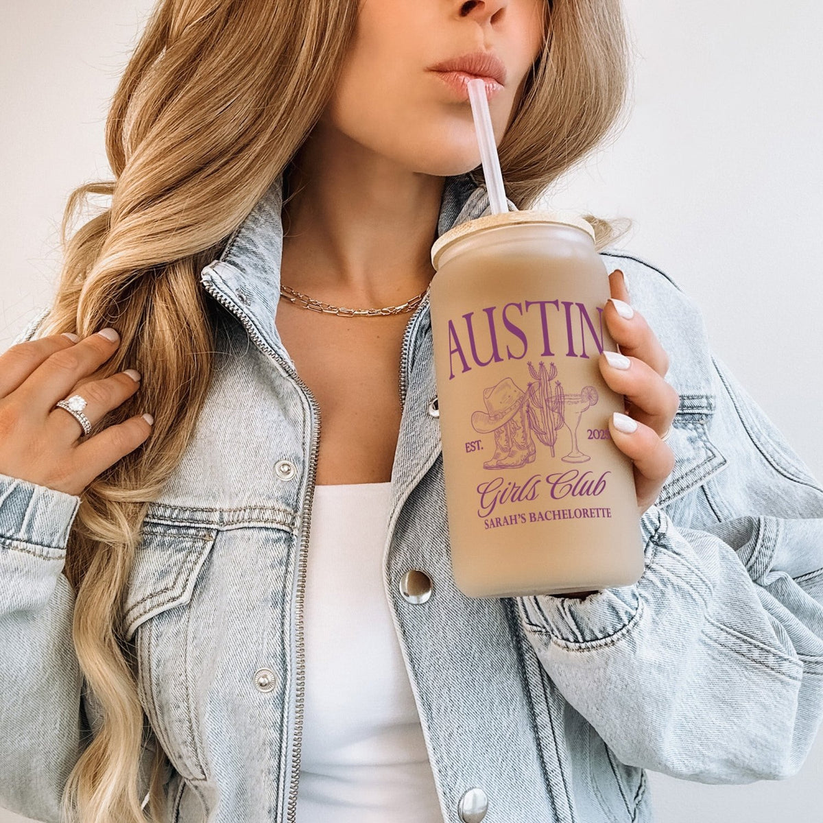 Custom bach trip tumbler with brides name perfect matching cup for bridesmaids.